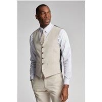 Antique Rogue Slim Fit Ecru Texture Waistcoat