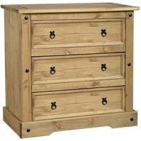 Corona Pine 3 Drawer Chest Natural