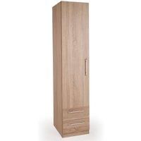 Holborn Single 2 Drawer Wardrobe Natural