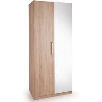 Holborn 2 Door Mirror Wardrobe Brown