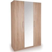 Holborn Triple Mirror Wardrobe Brown