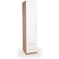 Hyde Single 2 Drawer Wardrobe White/Natural