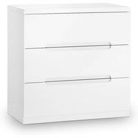 Manhattan White 3 Drawer Chest White