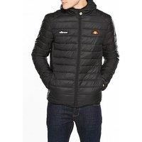 Ellesse Mens Puffer Jacket Lombardy Padded Jacket Anthracite Black