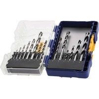 IRWIN IW3031505 15 Pce HSS Professional Drill Bit Set, for Metal, Masonry & Wood