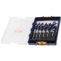 Irwin IRW10506628 6X Blue Groove Wood Drill Bit 6pce Set