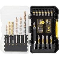Stanley STA88552 Masonry Tile Impact Torsion Driving and Drill Bit Set 19pc