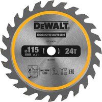 DEWALT DT20420  115MM X 9.5MM BORE 24T TCT SAW BLADE FOR DCS571 18V TRIMSAW