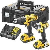 Dewalt Cordless Combi Drill Impact Driver Twin Pack DCZ298D2T-SFGB 18V 2.0Ah