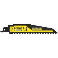 DeWalt Demolition Carbide Reciprocating Sabre Saw Blades Wood Nails 152mm Pack of 1