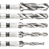 DeWalt DT50060QZ Impact Ready Drill Taps 5pc M4,5,6,8,10 Drill Tap Countersink