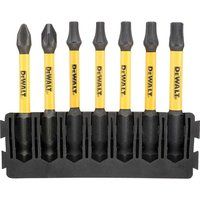 DeWalt 7 Piece FlexTorq Phillips, Pozi and Torx Screwdriver Bit Bar Set