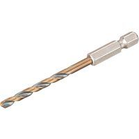 Dewalt Black and Gold Hex Impact HSS Drill Bit 4mm Pack of 1