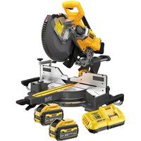 DeWalt DCS781X2 54V 2x 9Ah 305mm Flexvolt Cordless Sliding Mitre Saw Kit + Blade