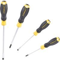 Stanley Cushion Grip Screwdriver Set (4 Piece) in Yellow Chrome Vanadium