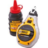 DEWALT DWHT48304-P 30m Chalk Line 6:1 Gear Ratio and 4oz Blue Chalk