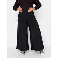 Yours Super Wide Leg Jersey Palazzo Trouser - Black