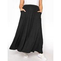 Maxi Jersey Stretch Skirt With Pockets