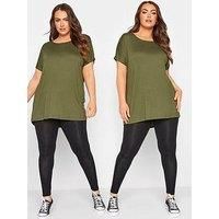 Yours Curve Plus Size Cotton Essential Stretch Leggings
