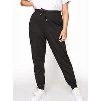 Yours Women's Black Elasticated Joggers Plus Size Curve Black Size