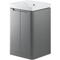 Floorstanding Vanity Unit & Basin Matt Grey 500mm x 460mm x 840mm (807PJ)