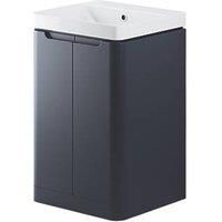 Floorstanding Vanity Unit & Basin Indigo Matt 500 x 460 x 840mm (252RJ)