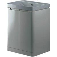Floorstanding Vanity Unit & Basin Gloss White 605mm x 460mm x 840mm (532PJ)