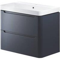 Wall-Hung Vanity Unit & Basin Matt Indigo 805 x 460 x 662mm (436RJ)