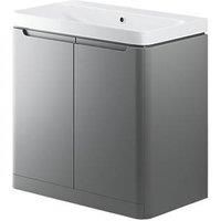Floorstanding Vanity Unit & Basin Grey Matt 805 x 460 x 840mm (163PJ)