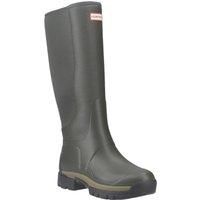 Hunter Balmoral Side Adjustable Neo Lined Tech Sole Tall Mens Wellington Boots - Dark Olive UK 8