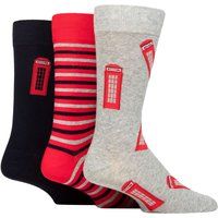 SOCKSHOP Wildfeet Mens Novelty Patterned Cotton Socks 3 Pair Multipack Size 7-11