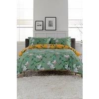 Deyongs Bird Garden Single Duvet Set Sage and Gold