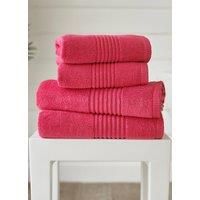 Deyongs Quik Dri 100% Cotton Zerotwist Towels â€“ Fast-Drying, Multi-Size & Colour Range in Fuchsia | Size: Face Towel x 4
