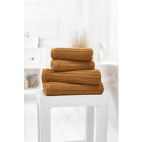 Deyongs Soft Ribbed Zero Twist 100% Cotton Rialto Towels 480gsm in Bronze | Size: Bath Towel