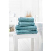 Deyongs Soft Textured 100% Cotton Zero Twist Brooklyn Towels 500gsm in Turquoise | Size: Hand Towel