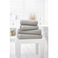Deyongs Soft Textured 100% Cotton Zero Twist Brooklyn Towels 500gsm in Grey | Size: Hand Towel