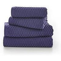 Deyongs Soft Textured 100% Cotton Zero Twist Brooklyn Towels 500gsm in Purple | Size: Bath Towel