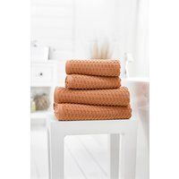 Deyongs Soft Textured 100% Cotton Zero Twist Brooklyn Towels 500gsm in Orange | Size: Bath Sheet