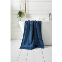 The Lyndon Company Premium Heavy Poloma 700Gsm Soft Cotton Bathroom Towels in Mid Navy | Size: Face Towel x 4