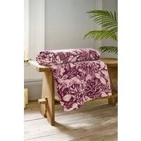Deyongs Winter Forest Printed Coral Fleece Throw Blanket 180x140cm – Super Soft, Lightweight, Reversible – Pink, Sage, Umber, Ocean, Dark Grey – 100% Polyester – Cozy Sofa or Bed Blanket [Pink]