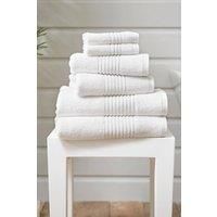 Deyongs Quik Dri 100% Cotton Zerotwist Towels â€“ Fast-Drying, Multi-Size & Colour Range in White | Size: Hand Towel Pair