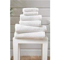 Deyongs Romeo Luxury Textured Quik Dri 100% Cotton Towels in White | Size: Hand Towel Pair