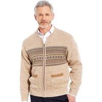 Mens Tootal Horizontal Jacquard Zipper Cardigan by Tootal