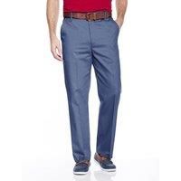 Mens Cotton Chino Trousers Stain and Water-Resistant with Elasticated Waist by