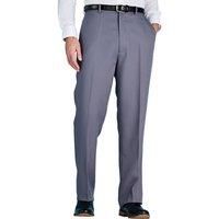 Mens Stretch Waist Formal Smart Work Trousers Hidden Elasticated Waist Pants by