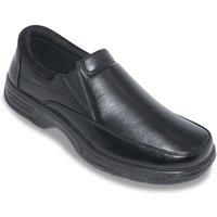 Cushion Walk Men/'s Wide Fit Shoes Slip On Style with Gel Pad Technology Black 6 UK