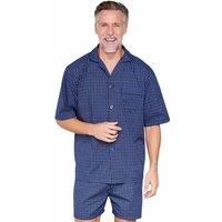 Chums Men's Classic Shortie Pyjamas in Navy | Size: 4XL