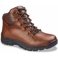 Pegasus Men's Leather Waterproof Wide Fit Lace Hiker Boot in Brown | Size: 10