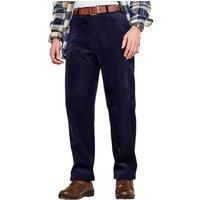 Pegasus Men's Sherpa Lined Corduroy Trousers in Navy | Size: 36R