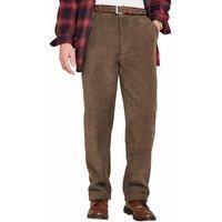 Pegasus Men's Sherpa Lined Corduroy Trousers in Olive | Size: 34S